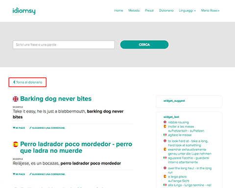  To return to the homepage select Return to dictionary.