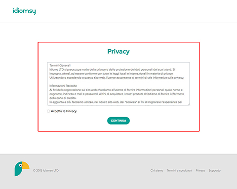  Accept the Privacy Policy.